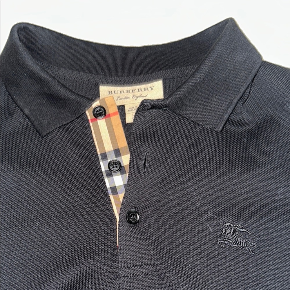 Burberry Men's Black Polo Shirt